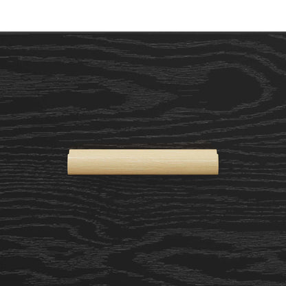 vidaXL Sideboard Black Oak 69.5 x 34 x 90 cm Engineered Wood