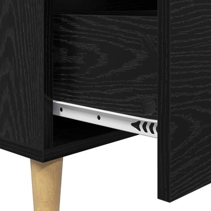 vidaXL Sideboard Black Oak 69.5 x 34 x 90 cm Engineered Wood