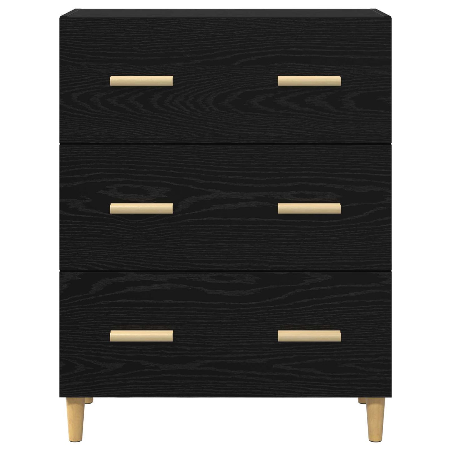 vidaXL Sideboard Black Oak 69.5 x 34 x 90 cm Engineered Wood