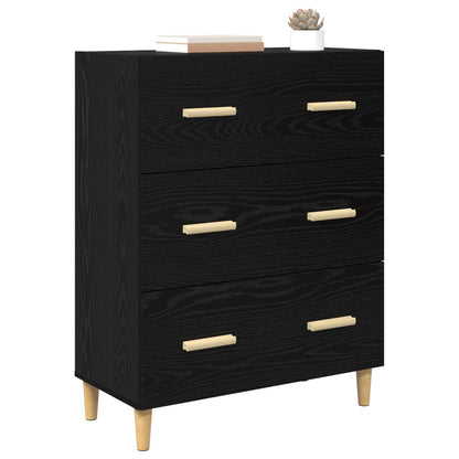 vidaXL Sideboard Black Oak 69.5 x 34 x 90 cm Engineered Wood