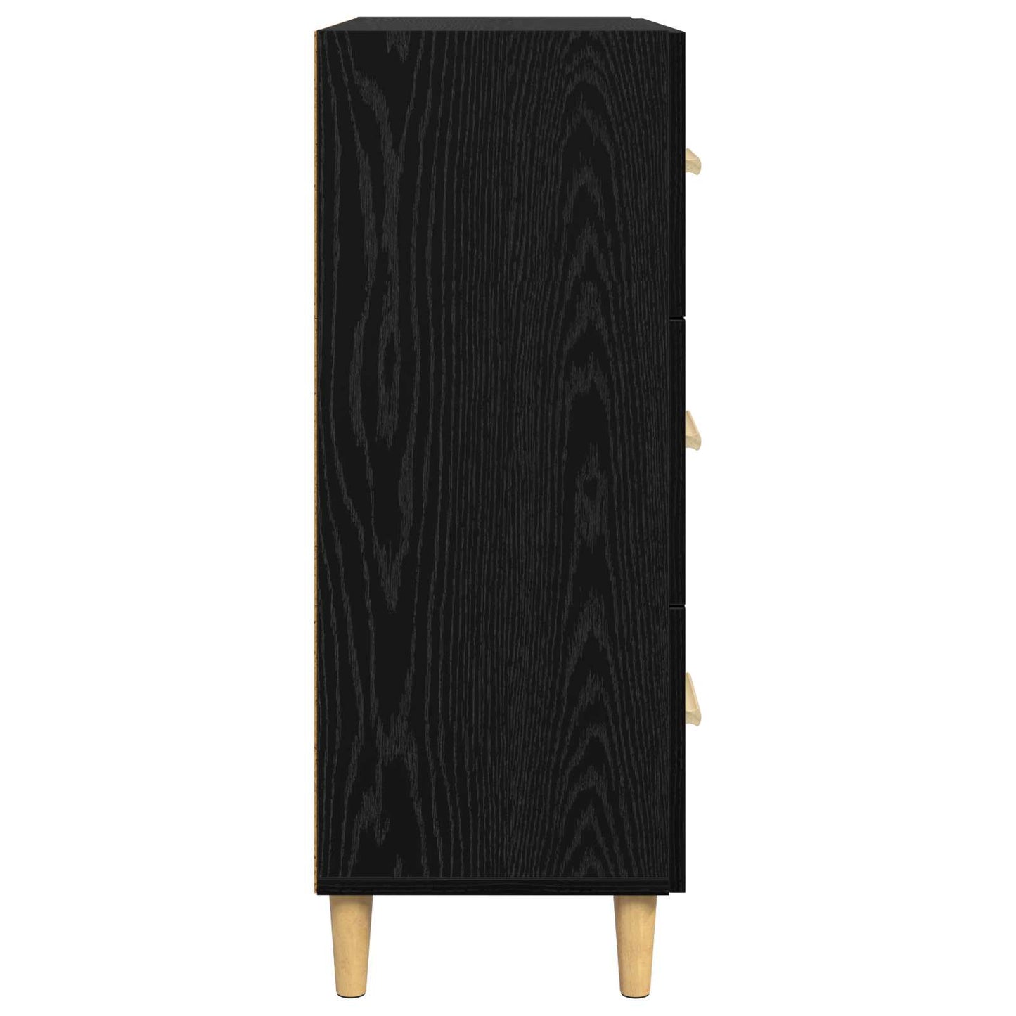 vidaXL Sideboard Black Oak 69.5 x 34 x 90 cm Engineered Wood