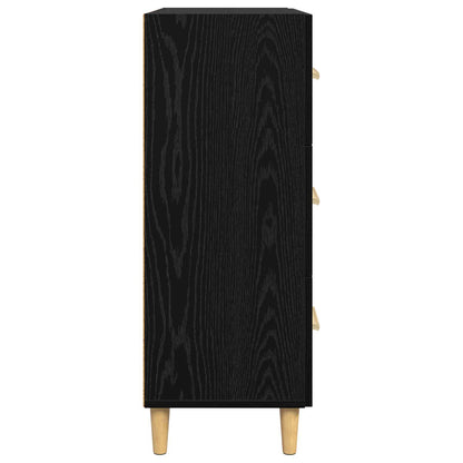 vidaXL Sideboard Black Oak 69.5 x 34 x 90 cm Engineered Wood