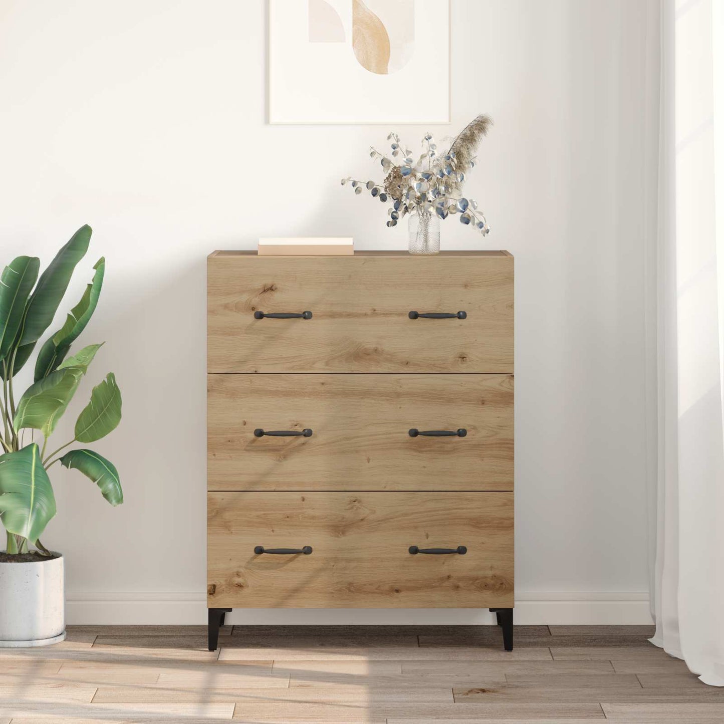 vidaXL Sideboard Artisan Oak 69.5 x 34 x 90 cm Engineered wood