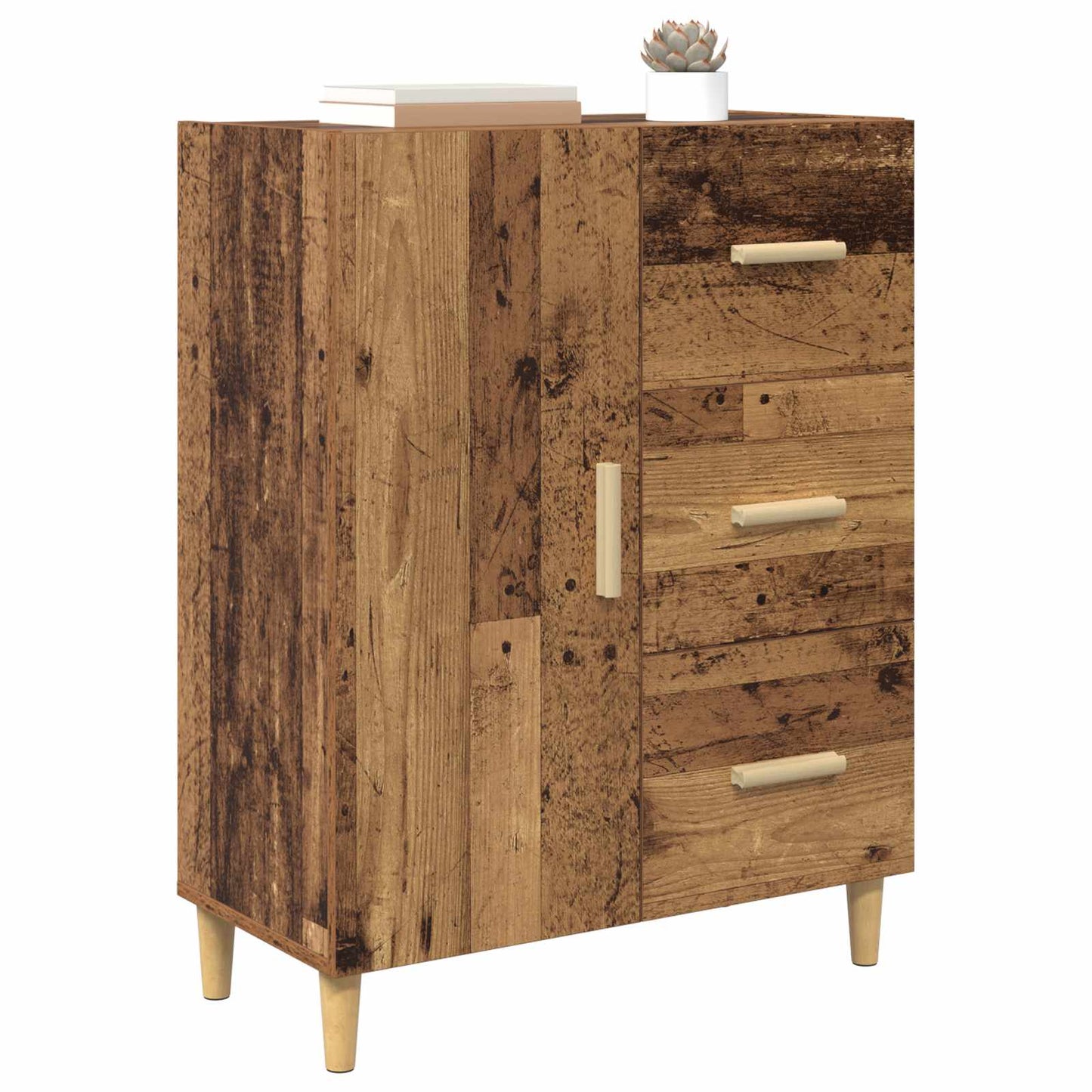 vidaXL Sideboard Old wood 34 x 69.5 x 90 cm Engineered Wood