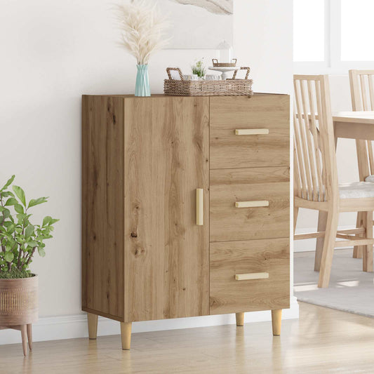 vidaXL Sideboard Artisan Oak 34 x 69.5 x 90 cm Engineered Wood