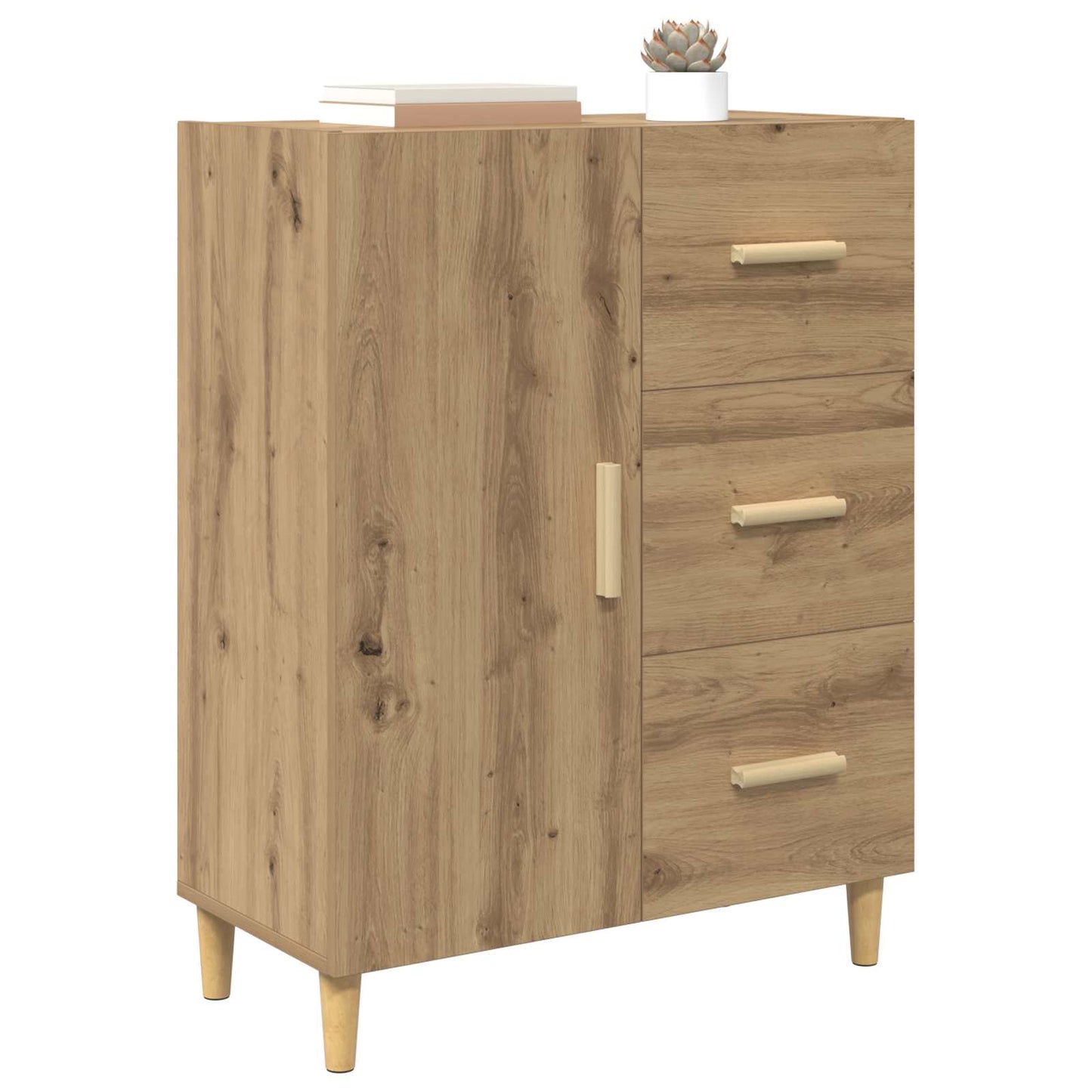 vidaXL Sideboard Artisan Oak 34 x 69.5 x 90 cm Engineered Wood