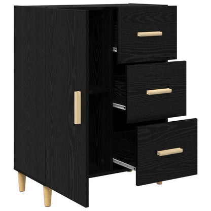 vidaXL Sideboard Black oak 34 x 69.5 x 90 cm Engineered Wood