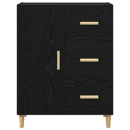 vidaXL Sideboard Black oak 34 x 69.5 x 90 cm Engineered Wood