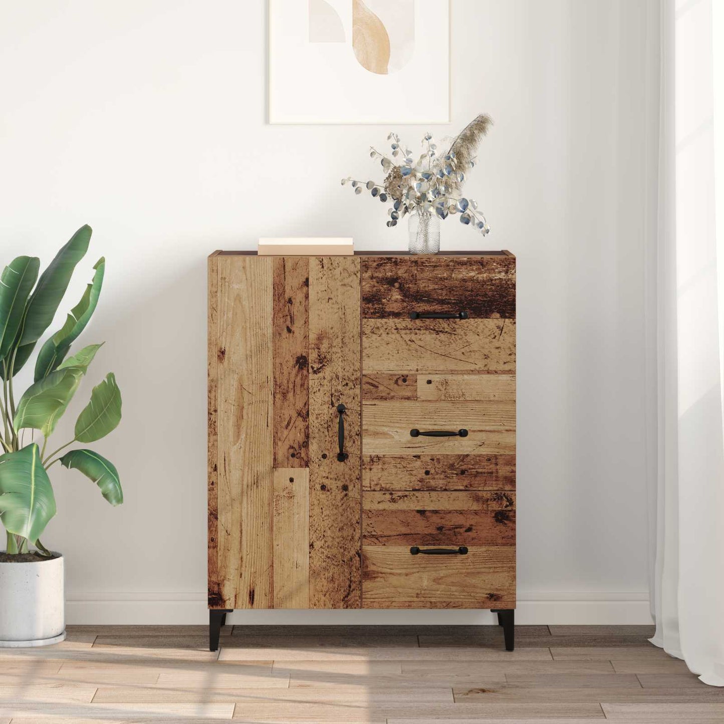 vidaXL Sideboard Old Wood 69.5 x 34 x 90 cm Engineered Wood