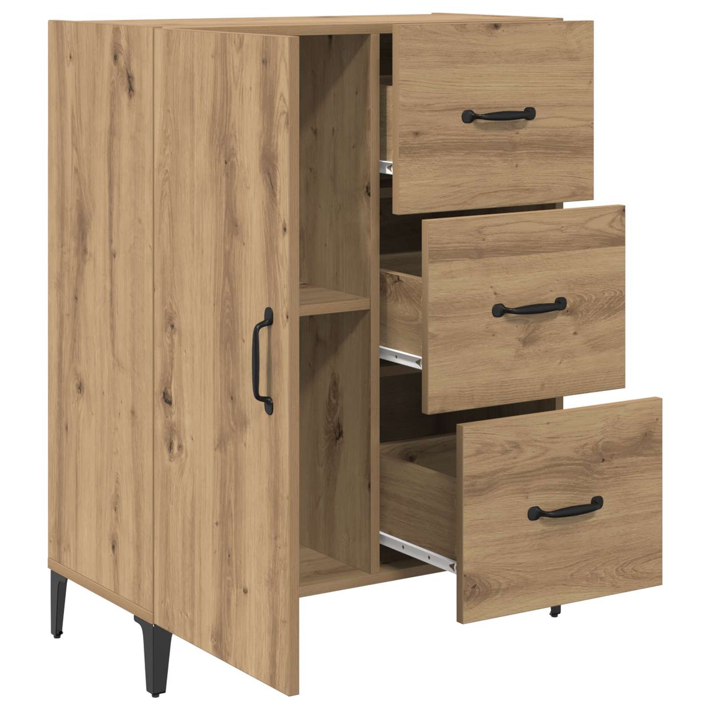 vidaXL Sideboard Artisan Oak 69.5 x 34 x 90 cm Engineered Wood
