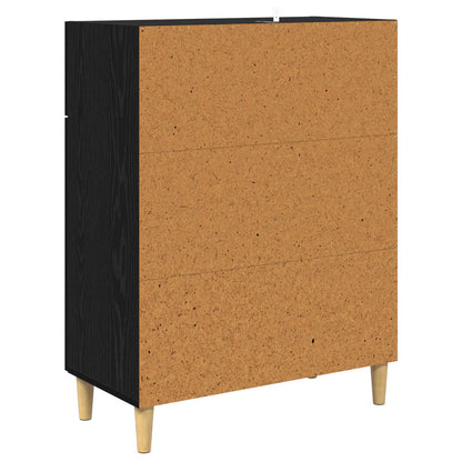 vidaXL Sideboard Black oak 34 x 69.5 x 89 cm Engineered Wood