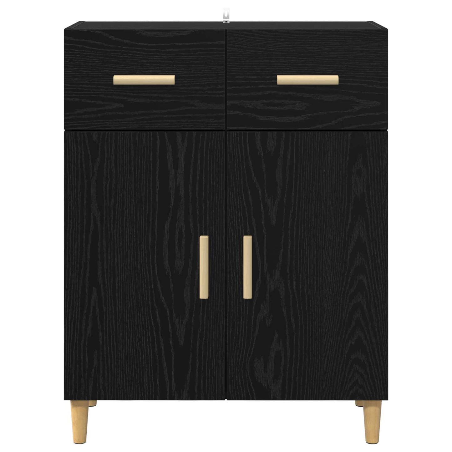 vidaXL Sideboard Black oak 34 x 69.5 x 89 cm Engineered Wood