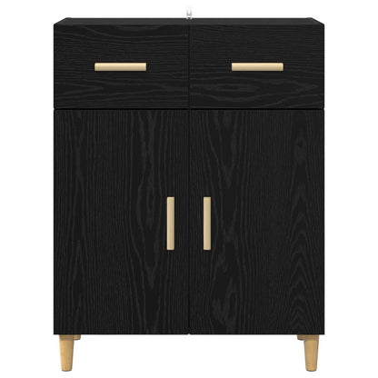 vidaXL Sideboard Black oak 34 x 69.5 x 89 cm Engineered Wood