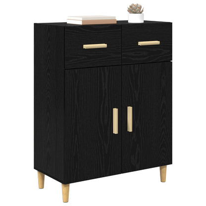 vidaXL Sideboard Black oak 34 x 69.5 x 89 cm Engineered Wood