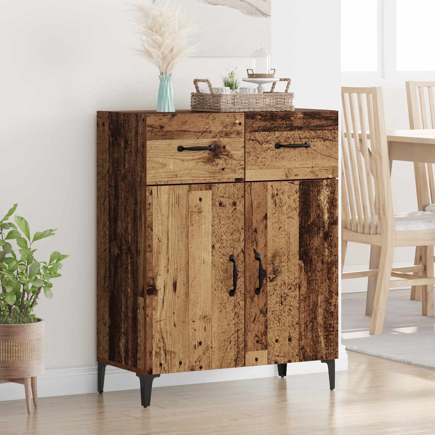 vidaXL Sideboard Old Wood 69.5 x 34 x 90 cm Engineered Wood