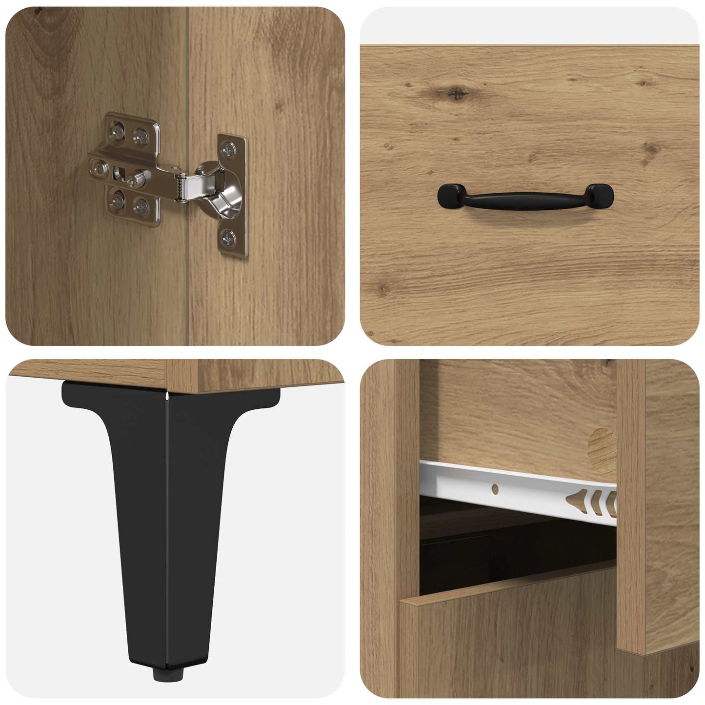 vidaXL Sideboard Artisan Oak 69.5 x 34 x 90 cm Engineered Wood