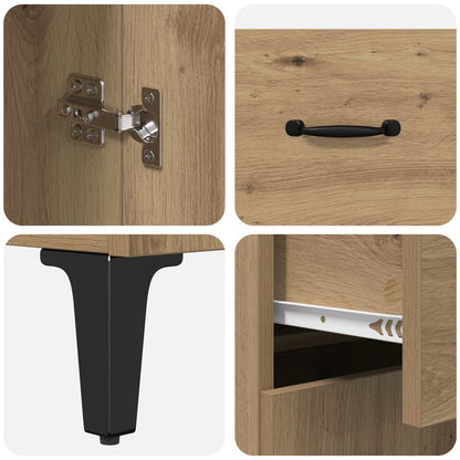 vidaXL Sideboard Artisan Oak 69.5 x 34 x 90 cm Engineered Wood