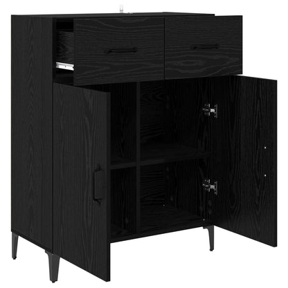 vidaXL Sideboard Black Oak 69.5 x 34 x 90 cm Engineered Wood