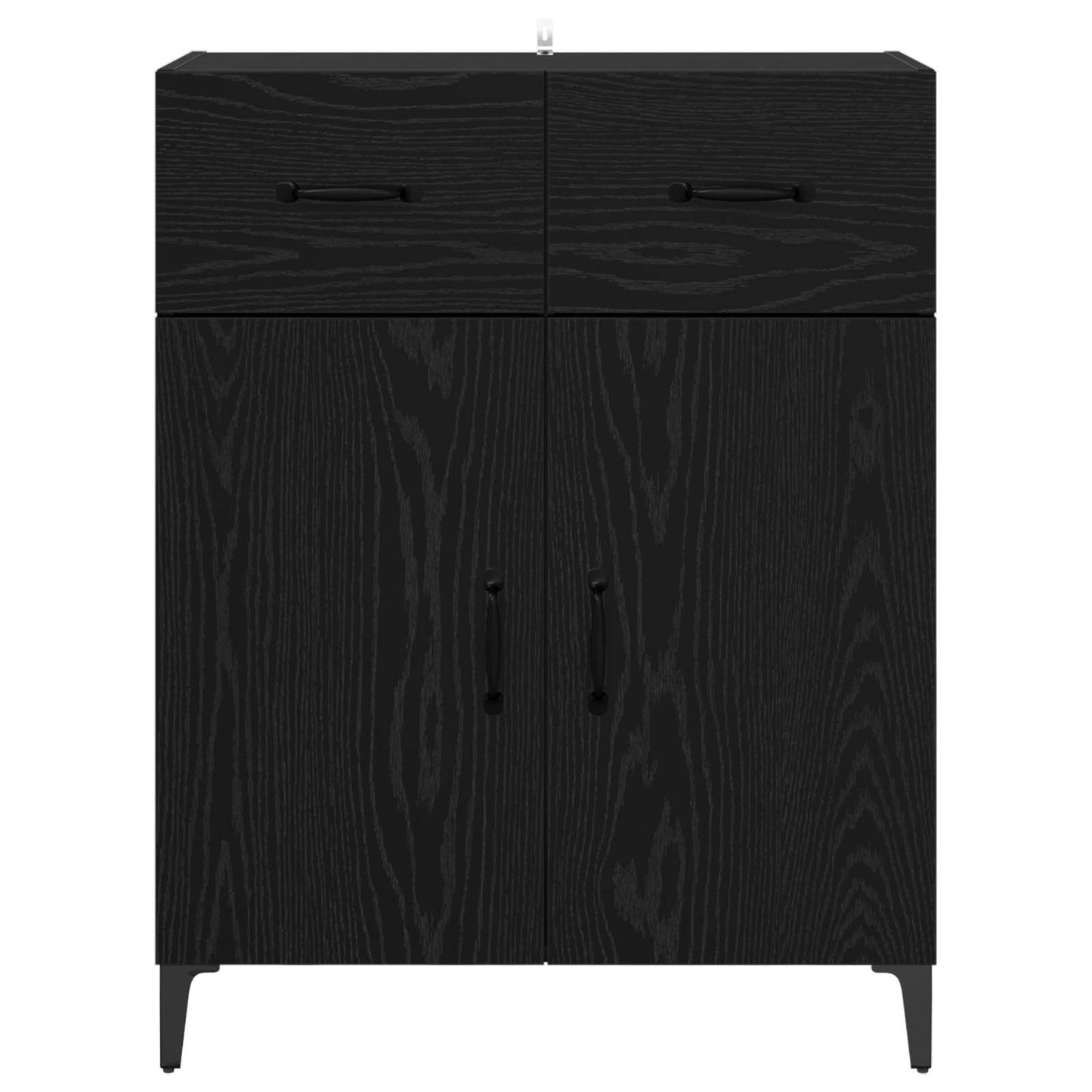 vidaXL Sideboard Black Oak 69.5 x 34 x 90 cm Engineered Wood