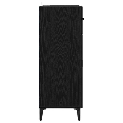 vidaXL Sideboard Black Oak 69.5 x 34 x 90 cm Engineered Wood