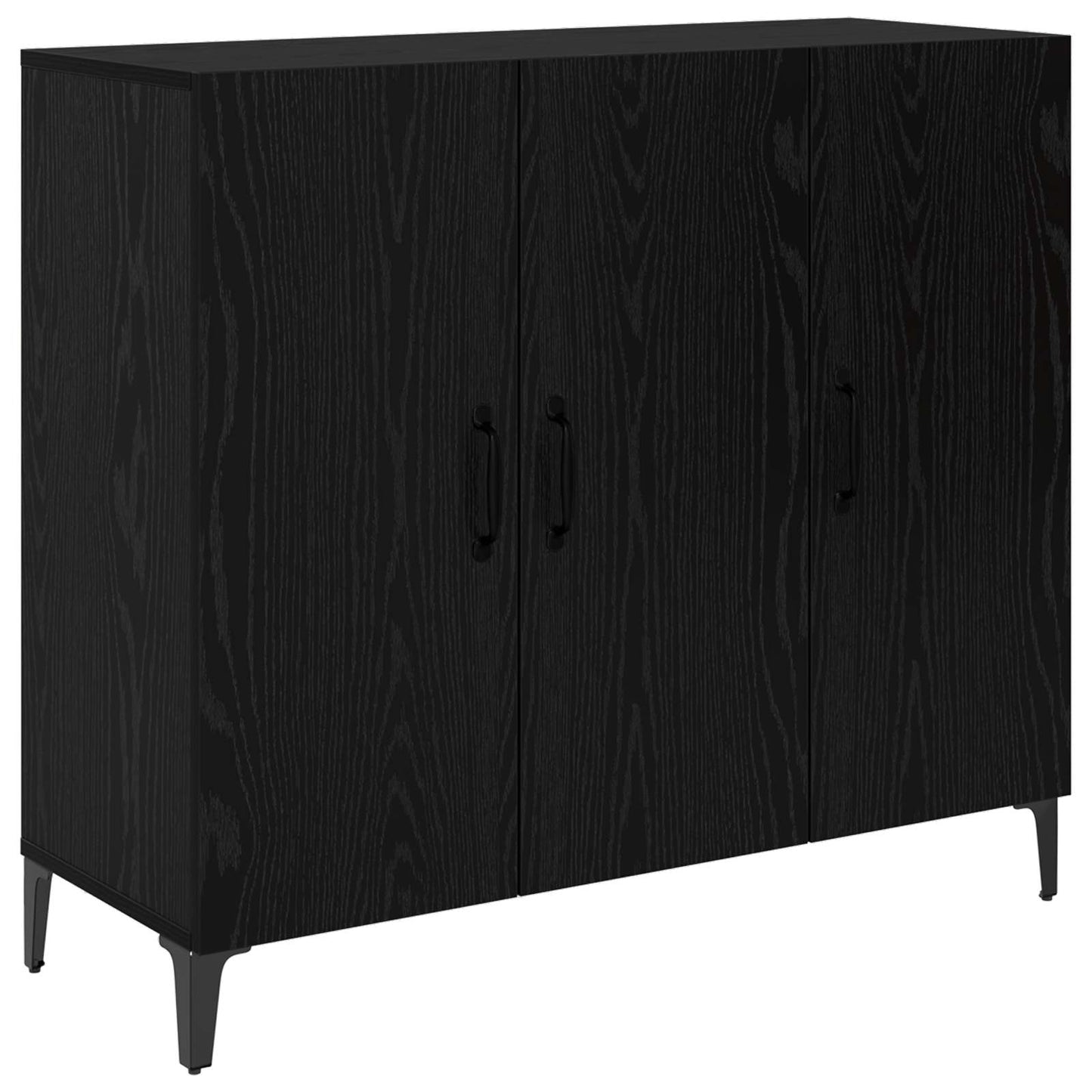 vidaXL Sideboard Black oak 34 x 90 x 80 cm Engineered Wood