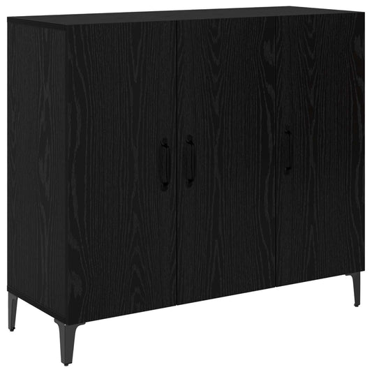 vidaXL Sideboard Black oak 34 x 90 x 80 cm Engineered Wood