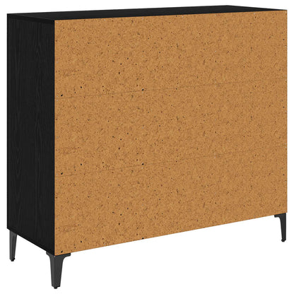 vidaXL Sideboard Black oak 34 x 90 x 80 cm Engineered Wood