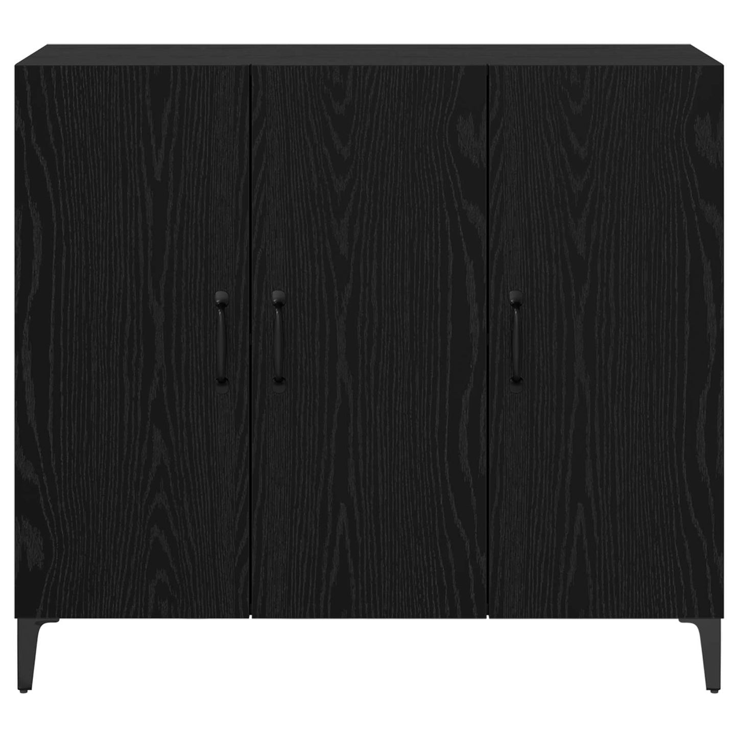 vidaXL Sideboard Black oak 34 x 90 x 80 cm Engineered Wood