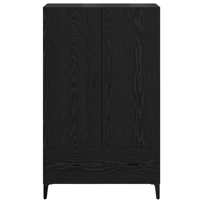 vidaXL Highboard Black Oak 70 x 31 x 115 cm Engineered Wood and Iron
