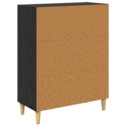 vidaXL Sideboard Black Oak 69.5 x 32.5 x 90 cm Engineered wood