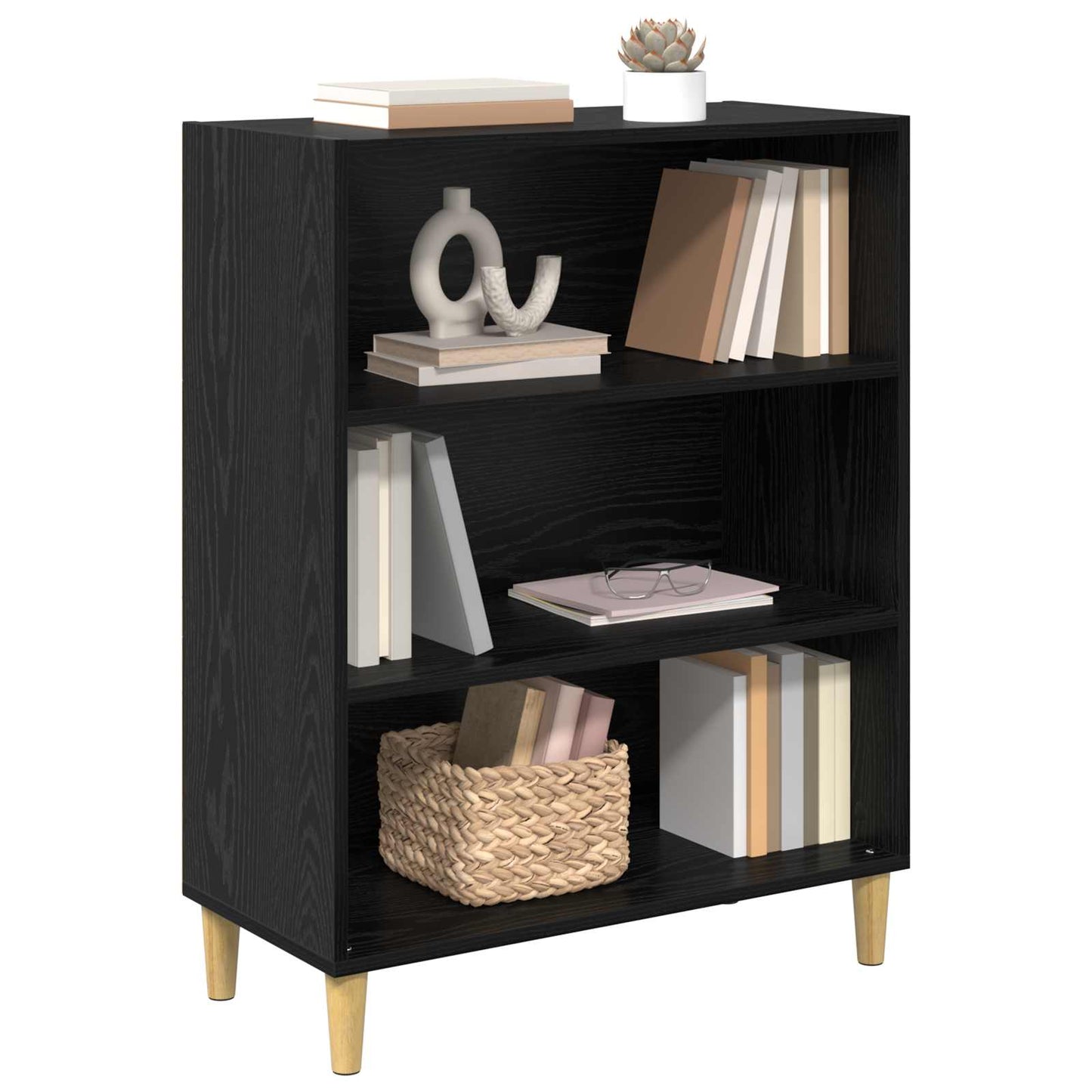 vidaXL Sideboard Black Oak 69.5 x 32.5 x 90 cm Engineered wood