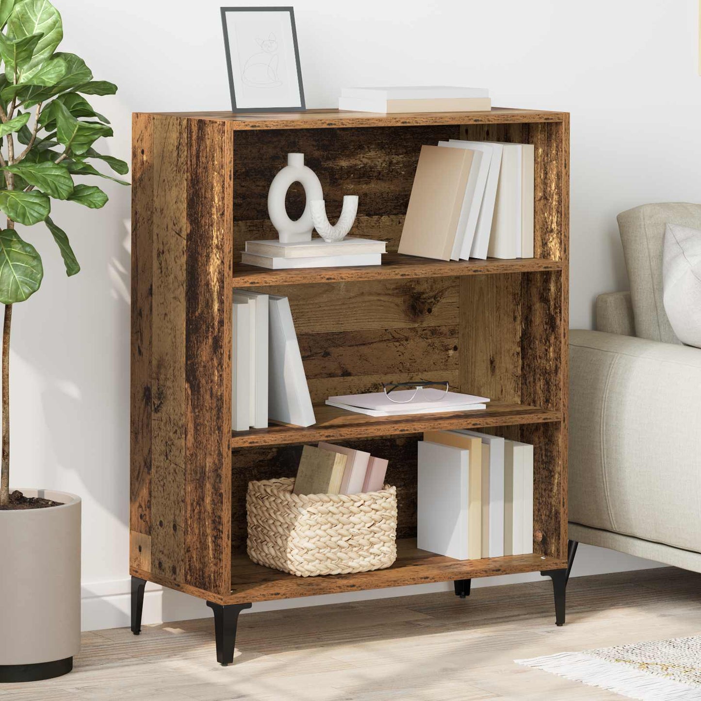 vidaXL Sideboard Old Wood 69.5 x 32.5 x 90 cm Engineered Wood