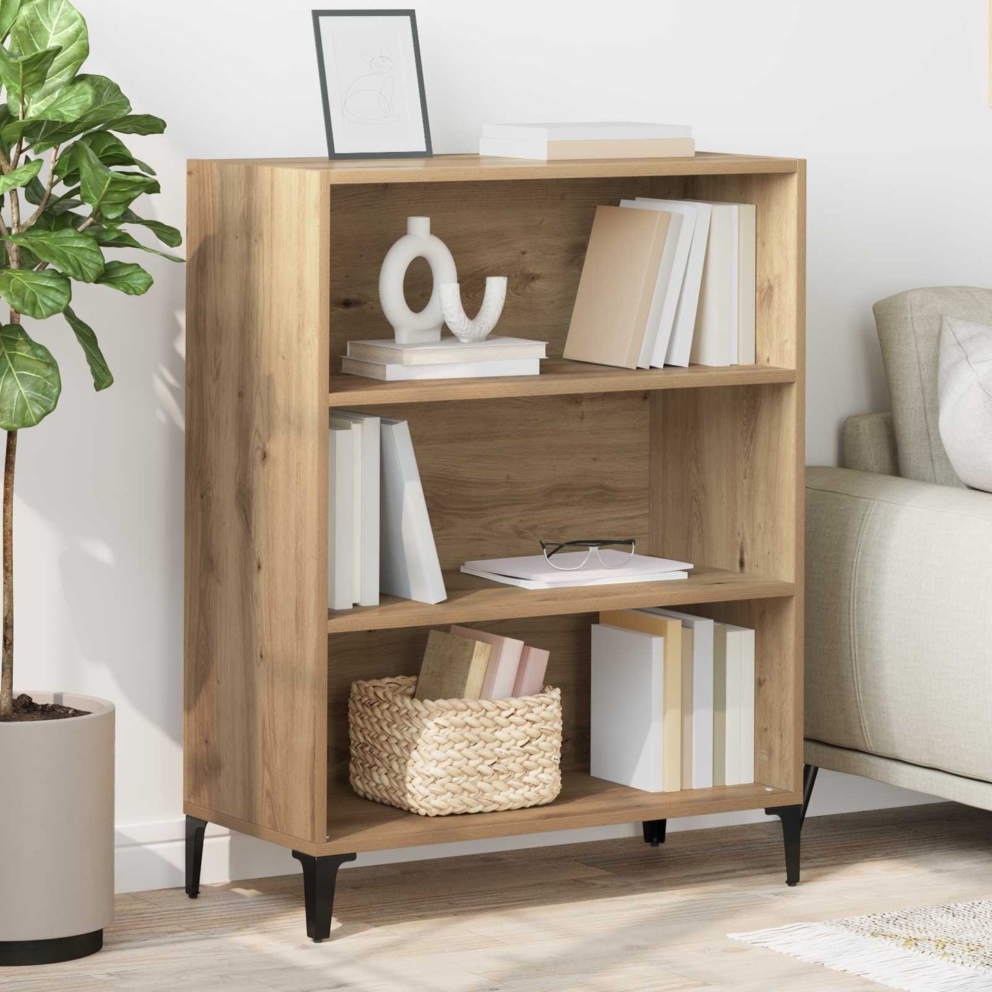 vidaXL Sideboard Artisan Oak 69.5 x 32.5 x 90 cm Engineered Wood