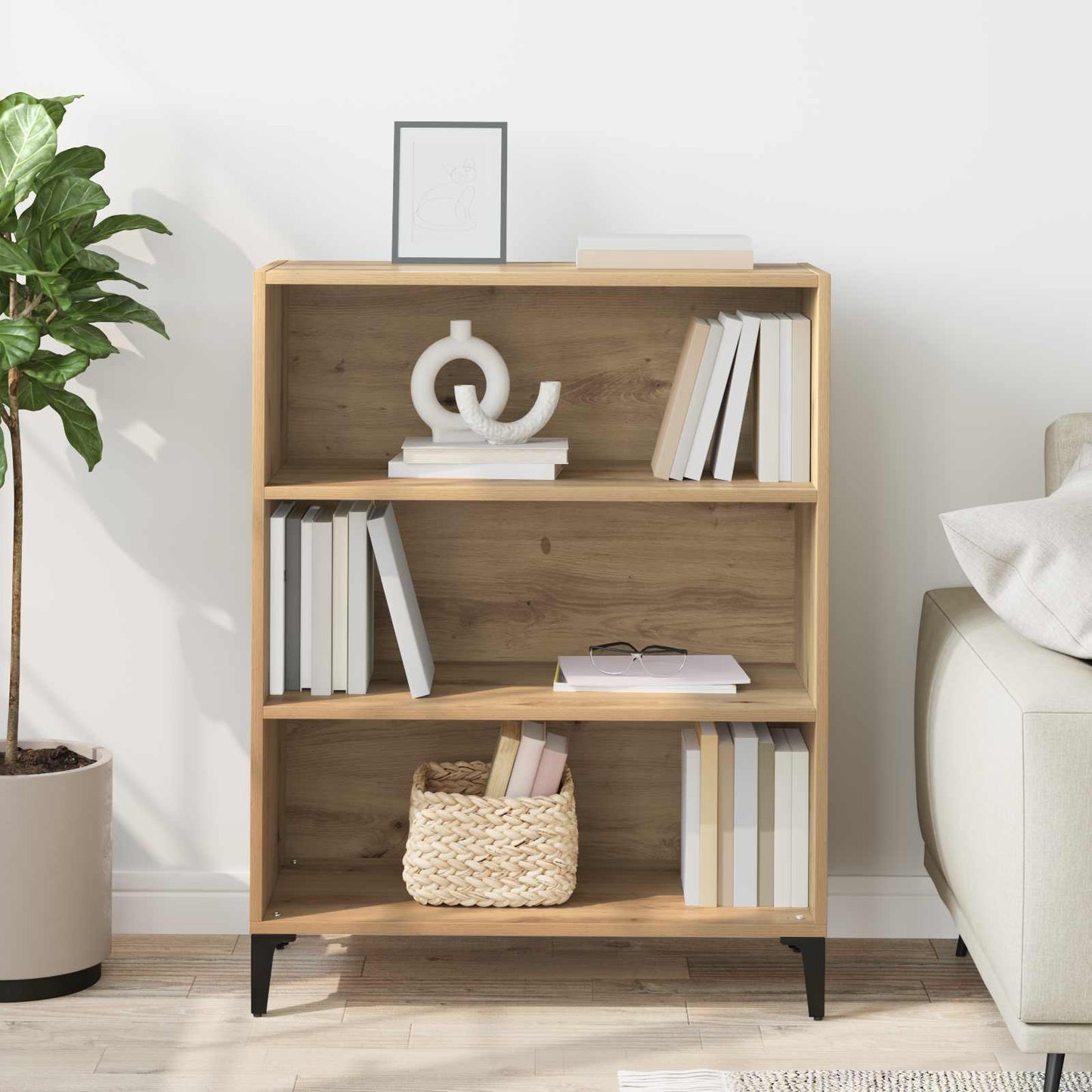 vidaXL Sideboard Artisan Oak 69.5 x 32.5 x 90 cm Engineered Wood