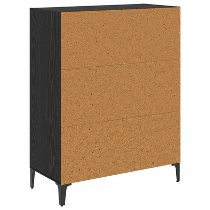 vidaXL Sideboard Black Oak 69.5 x 32.5 x 90 cm Engineered Wood