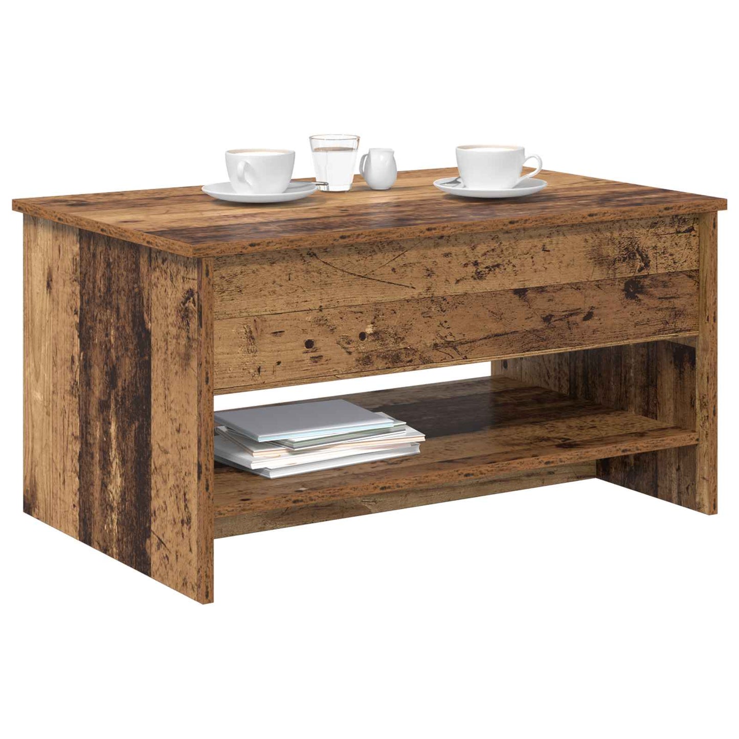vidaXL Coffee Table Old Wood 80 x 50.5 x 41.5 cm Engineered Wood