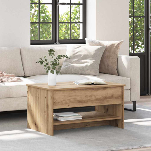 vidaXL Coffee Table Artisan Oak 80 x 50.5 x 41.5 cm Engineered Wood