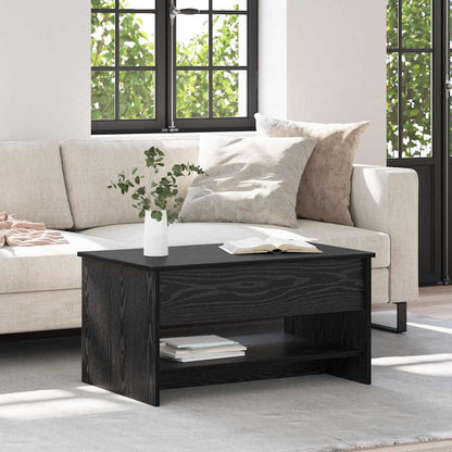 vidaXL Coffee Table Black Oak 80 x 50.5 x 41.5 cm Engineered Wood