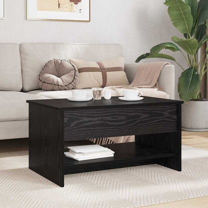 vidaXL Coffee Table Black Oak 80 x 50.5 x 41.5 cm Engineered Wood