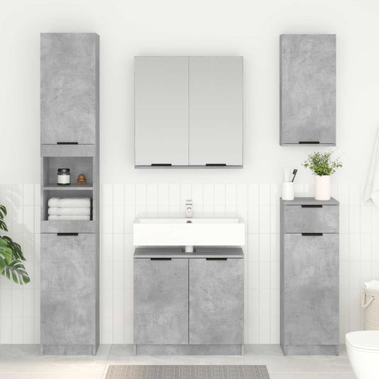 vidaXL Bathroom Cabinet Concrete Grey 64.5 x 33.5 x 59 cm