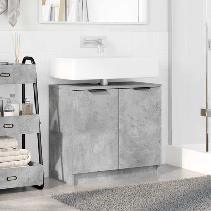 vidaXL Bathroom Cabinet Concrete Grey 64.5 x 33.5 x 59 cm