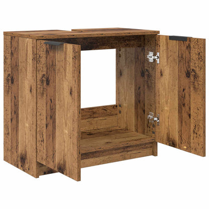 vidaXL Bathroom Cabinet Old Wood 64.5 x 33.5 x 59 cm Engineered Wood