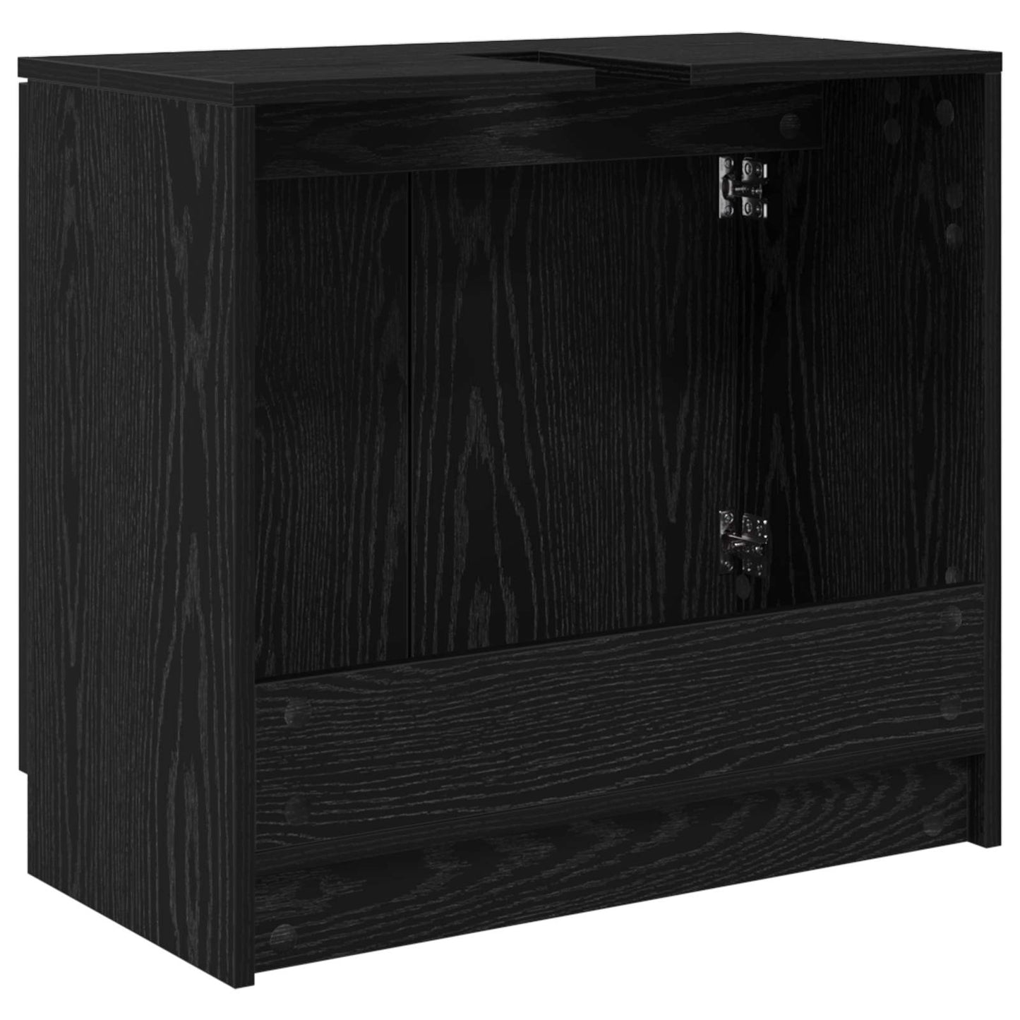 vidaXL Bathroom Cabinet Black Oak 64.5 x 33.5 x 59 cm Engineered Wood