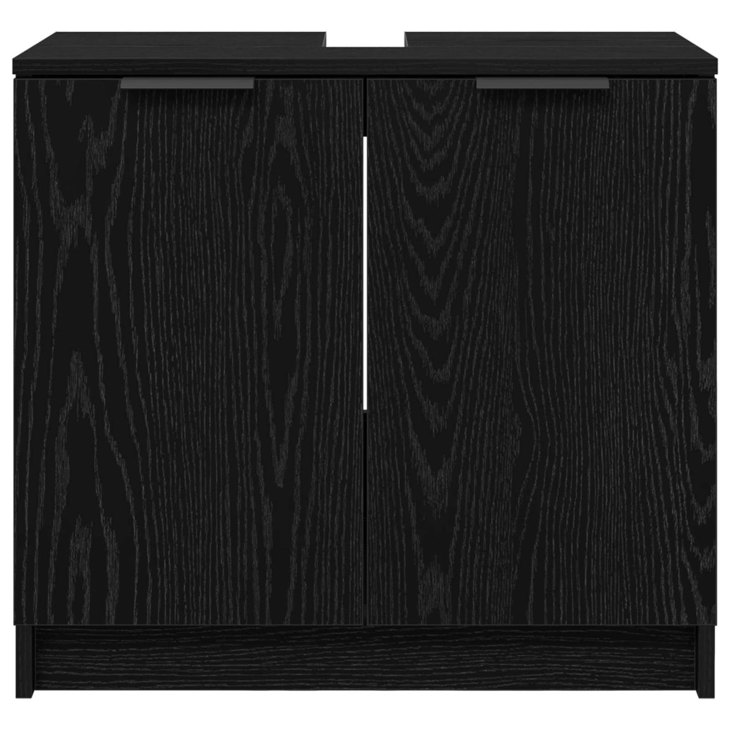 vidaXL Bathroom Cabinet Black Oak 64.5 x 33.5 x 59 cm Engineered Wood