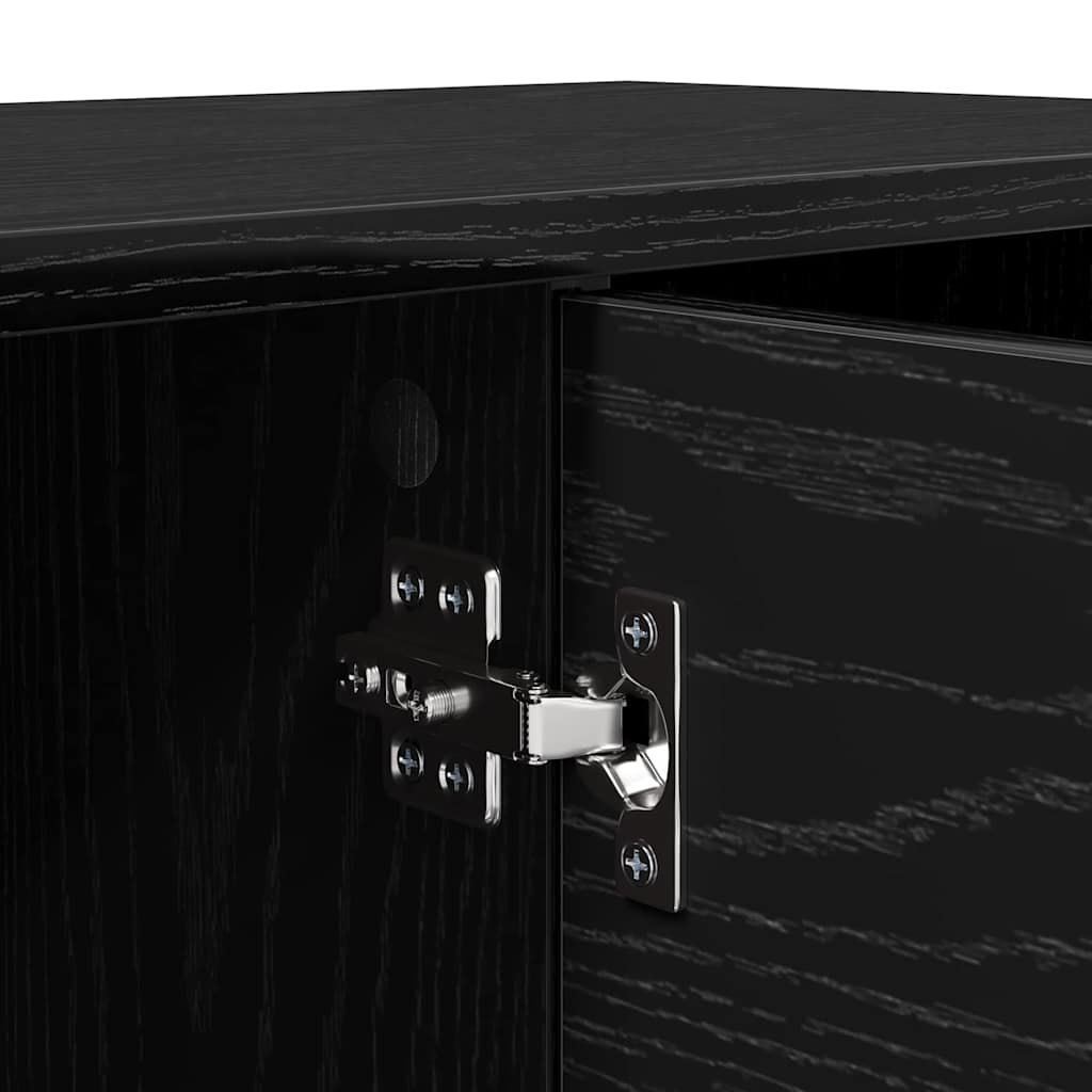 vidaXL TV Cabinet Black Oak 102 x 35 x 36.5 cm Engineered Wood