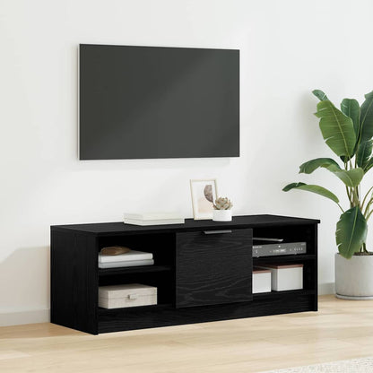 vidaXL TV Cabinet 102 x 35 x 36.5 cm Black Oak Engineered Wood