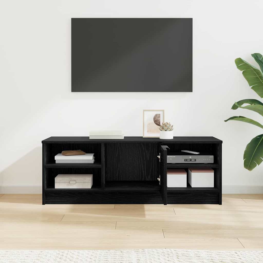 vidaXL TV Cabinet 102 x 35 x 36.5 cm Black Oak Engineered Wood