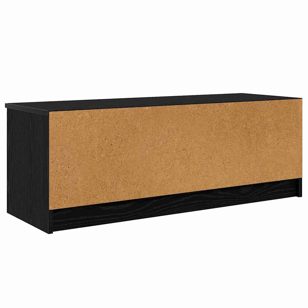 vidaXL TV Cabinet 102 x 35 x 36.5 cm Black Oak Engineered Wood