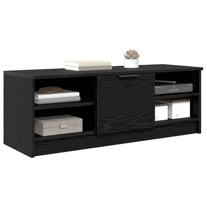 vidaXL TV Cabinet 102 x 35 x 36.5 cm Black Oak Engineered Wood