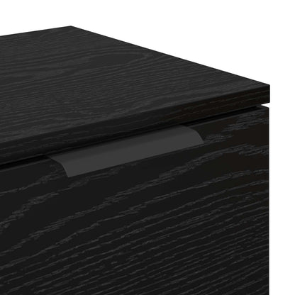 vidaXL Sideboard Black Oak 60 x 30 x 70 cm Engineered Wood